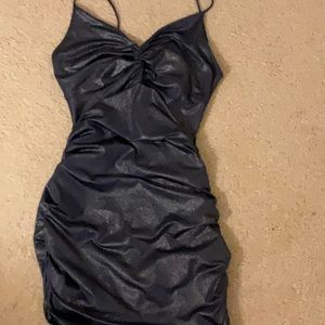 Dark blue with sparkles mini dress